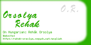 orsolya rehak business card