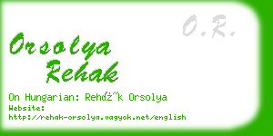 orsolya rehak business card